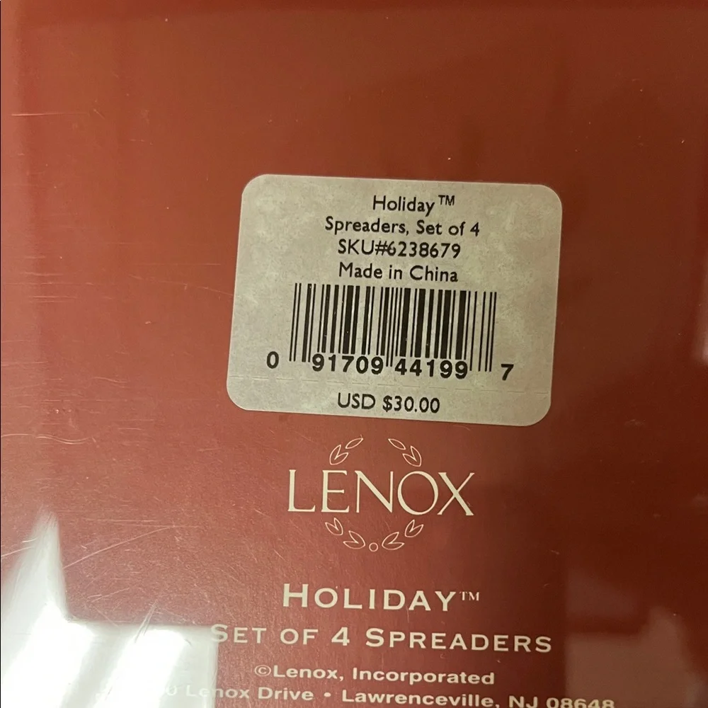Lenox‎ Holiday Spreaders Set, new
